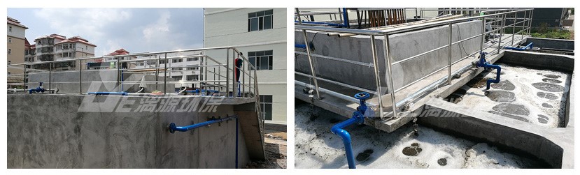 圖為化妝品廢水處理工程現(xiàn)場 圖為化妝品廢水處理工程現(xiàn)場
